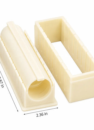 Sushi Making Kit with Cutter Mold, DIY Sushi Maker Tool for Perfect Even Rolls, Easy Homemade Sushi Kitchen Gadget