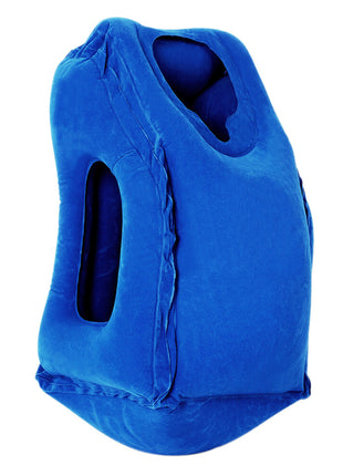 Inflatable Air Travel Pillow Airplane Office Nap Rest Neck Head Chin Cushion