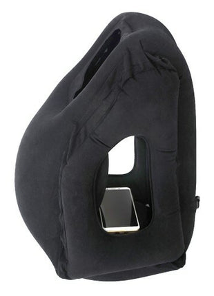 Inflatable Air Travel Pillow Airplane Office Nap Rest Neck Head Chin Cushion