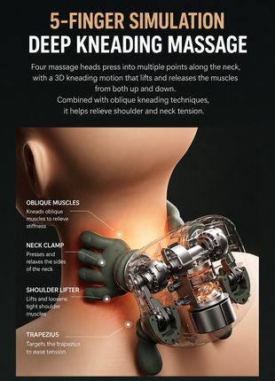 Wireless 4D Kneading Neck & Shoulder Massager