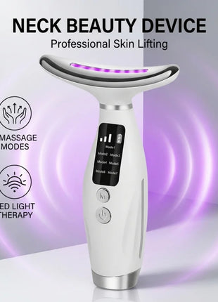 7-Color LED Light Therapy Face & Neck Massager