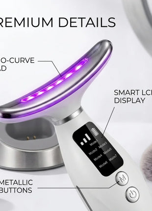 7-Color LED Light Therapy Face & Neck Massager