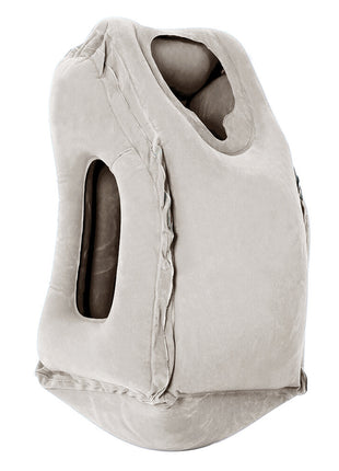 Inflatable Air Travel Pillow Airplane Office Nap Rest Neck Head Chin Cushion