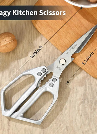 Rust-Proof Food-Grade Alloy Steel Kitchen Scissors - Heavy-Duty Multi-Use Cooking Prep Shears, Bacteria-Resistant, Sharp, Effortless - Ideal for Poultry, Meat, Fruits - Home Supplies Party Gift Option